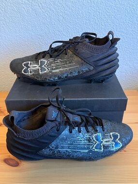 Under Armour Blur Smoke Suede 2.0 MC Football Cleats Men’s Size 9 Black